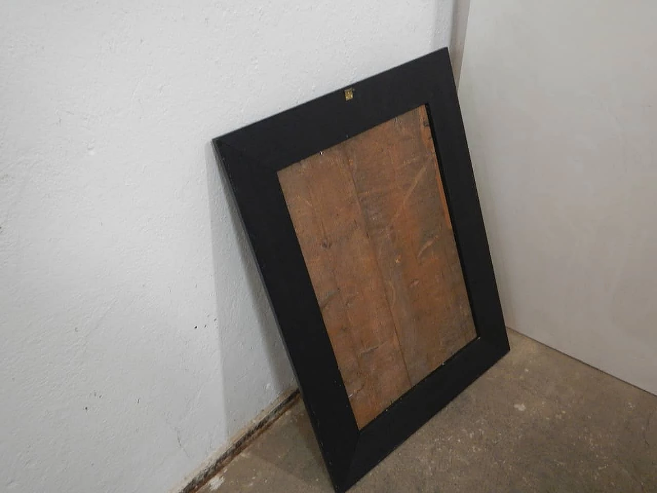 Mirror with stained lime wood frame, 1980s 4