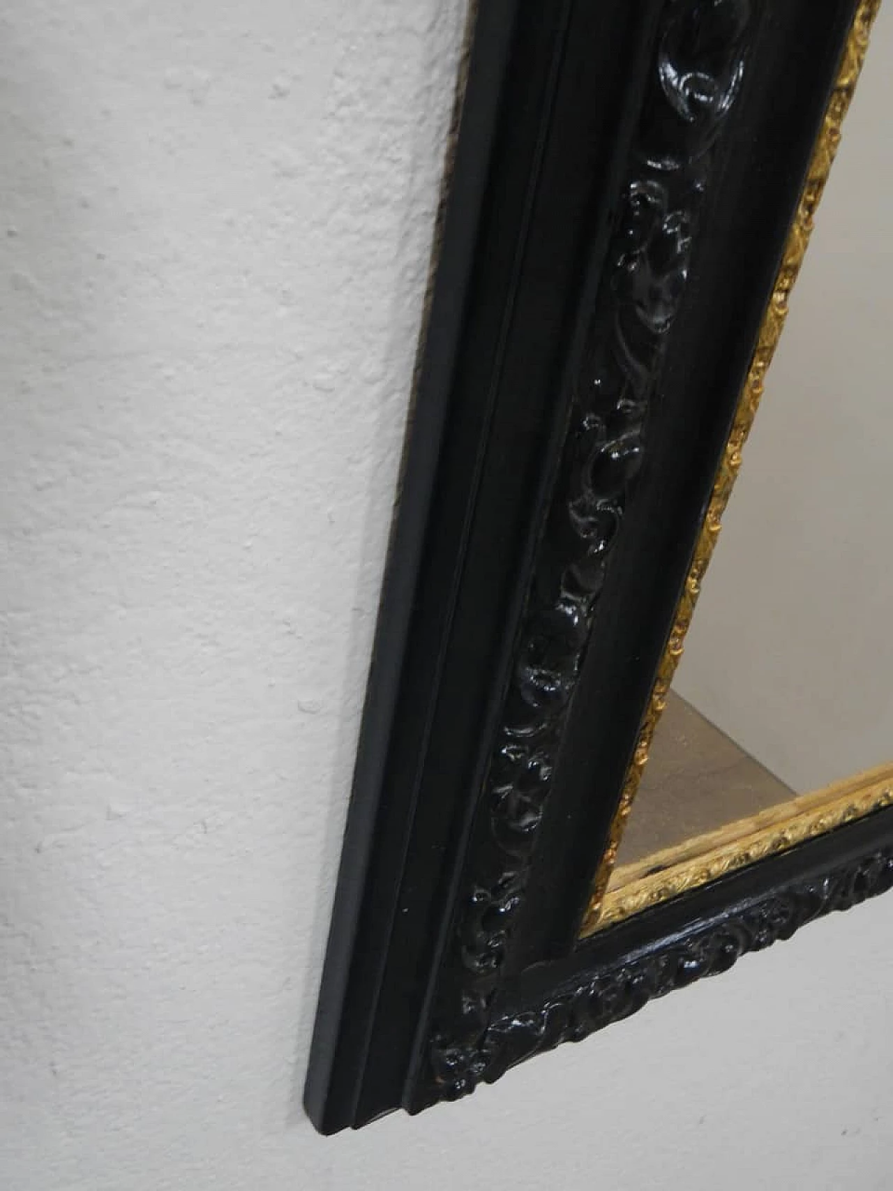 Mirror with stained lime wood frame, 1980s 10