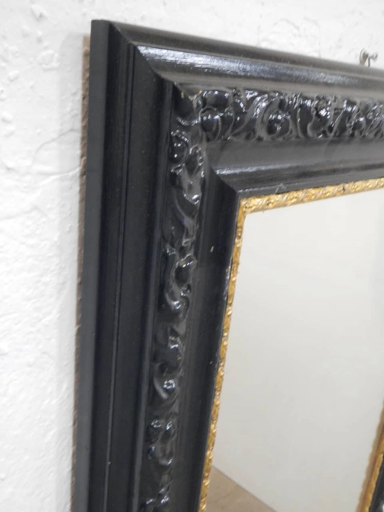 Mirror with stained lime wood frame, 1980s 11