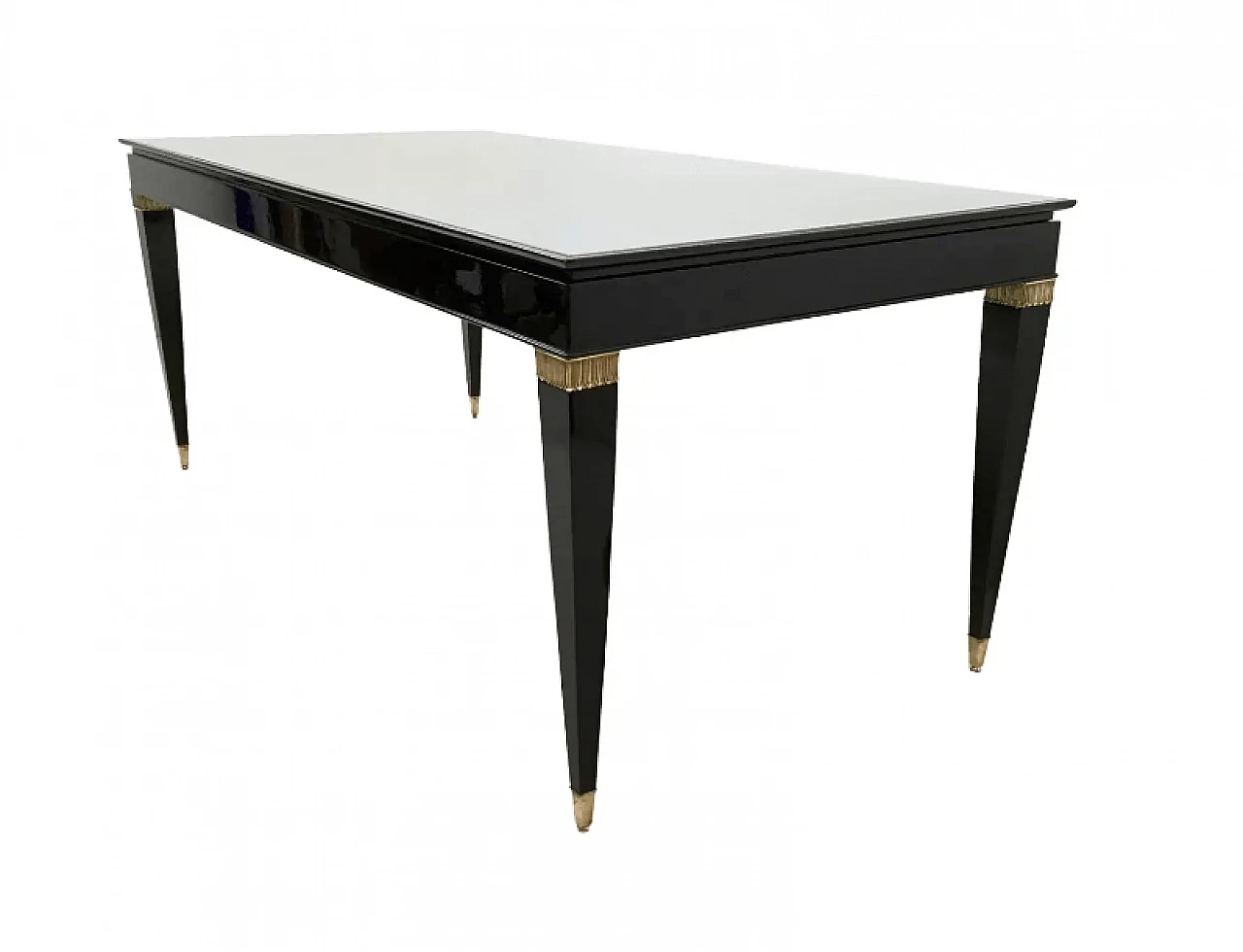 Wood and glass dining table by Paolo Buffa, 1950s 1