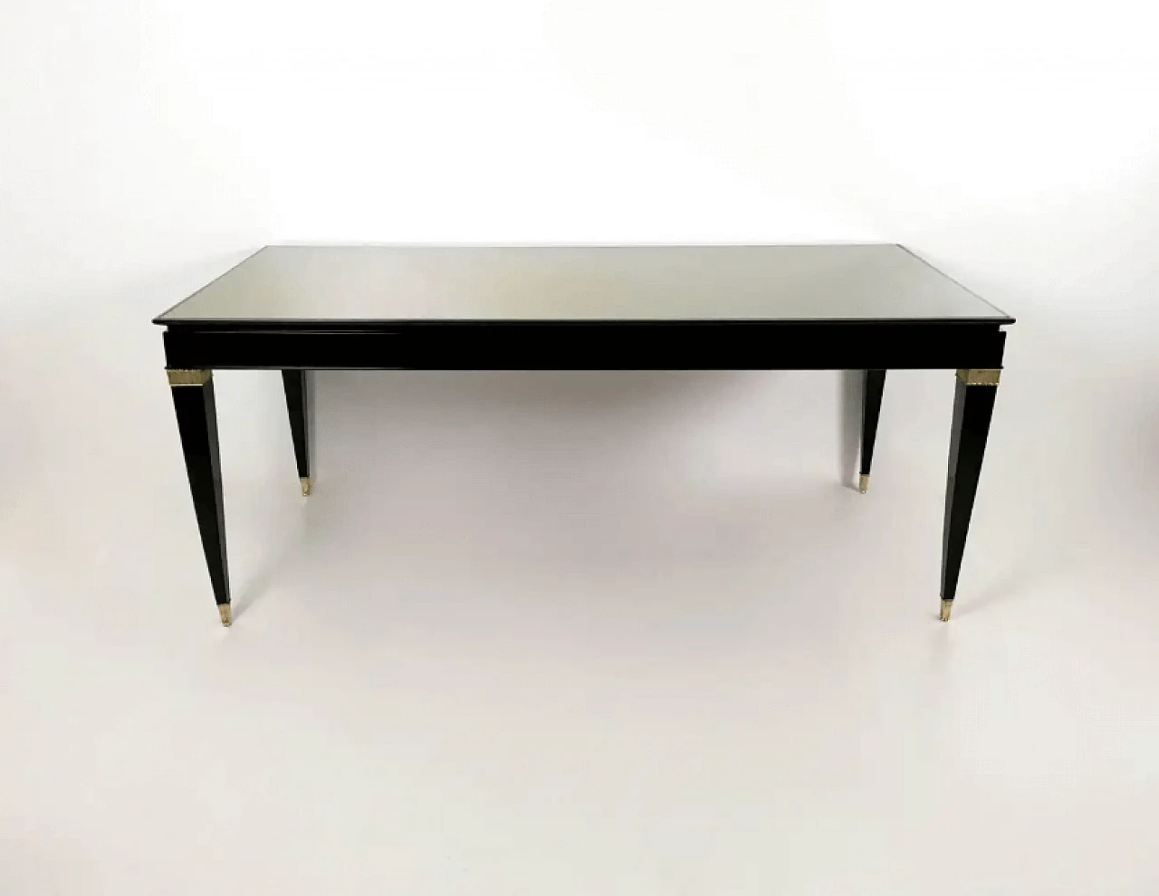 Wood and glass dining table by Paolo Buffa, 1950s 3