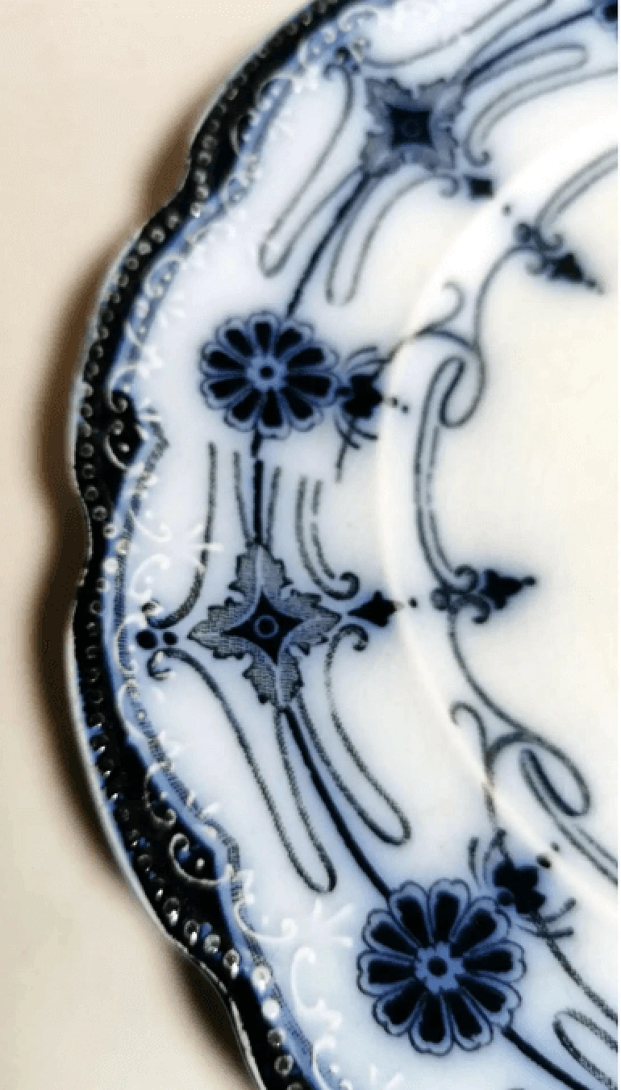 10 Piatti da dessert Burleigh con decorazione transferware blu, primo '900 8