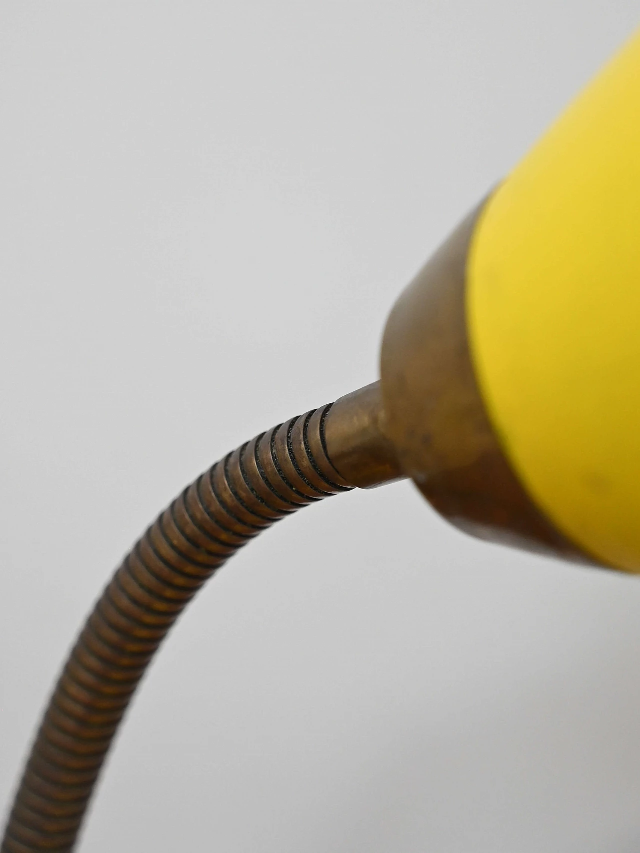 Yellow metal table lamp, 1960s 4