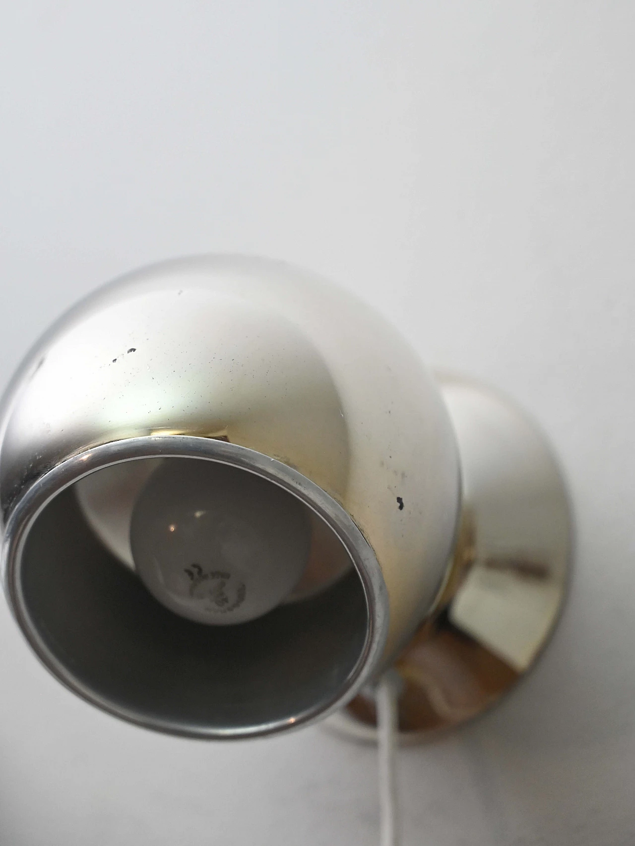 Spherical metal wall sconce, 1960s 2