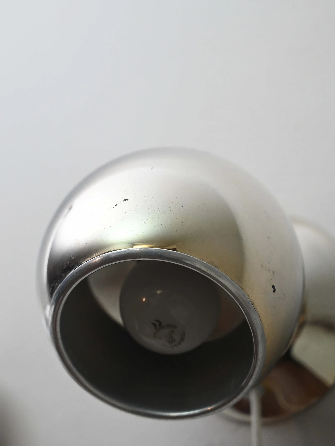 Spherical metal wall sconce, 1960s 3