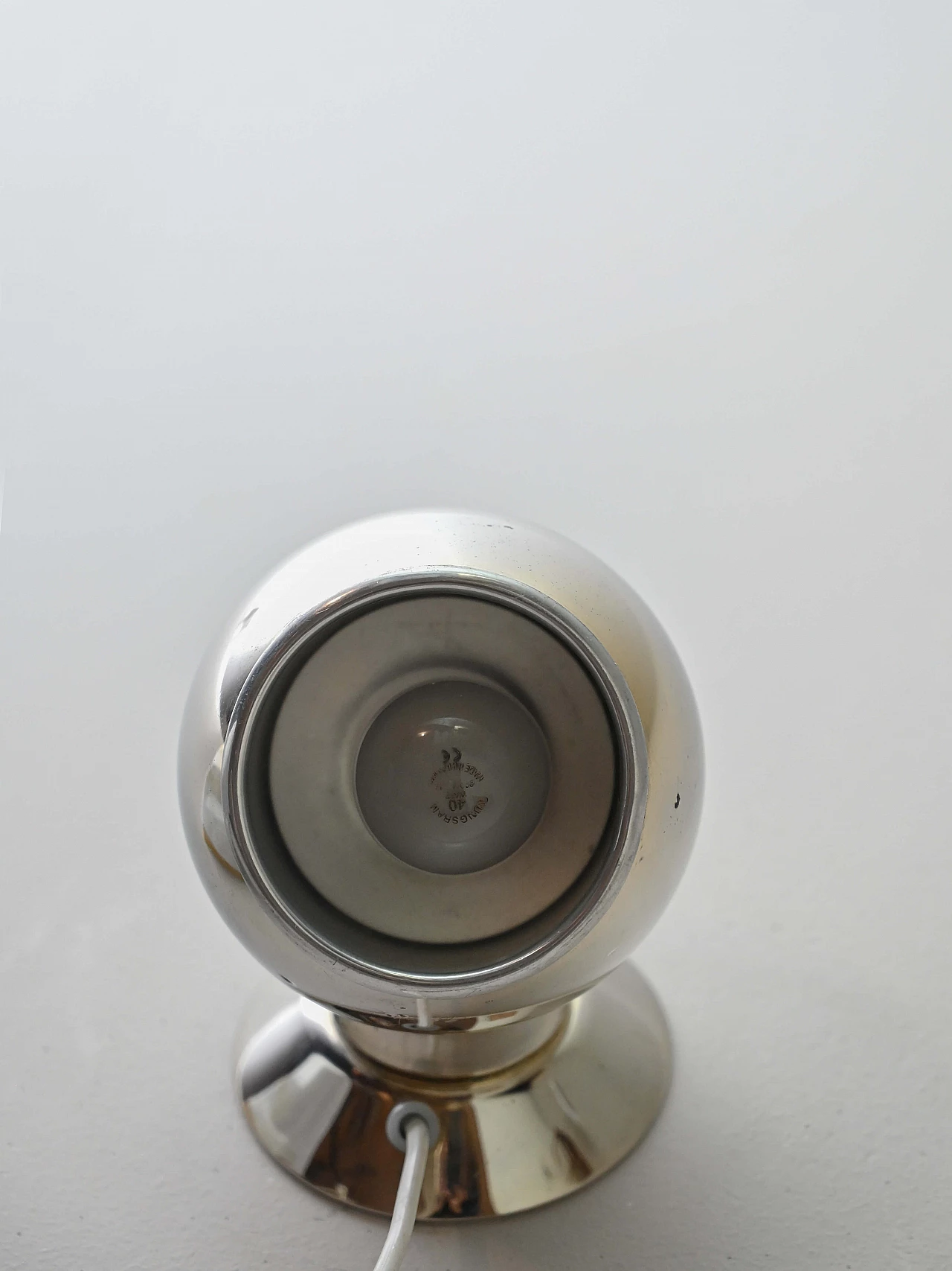 Spherical metal wall sconce, 1960s 9