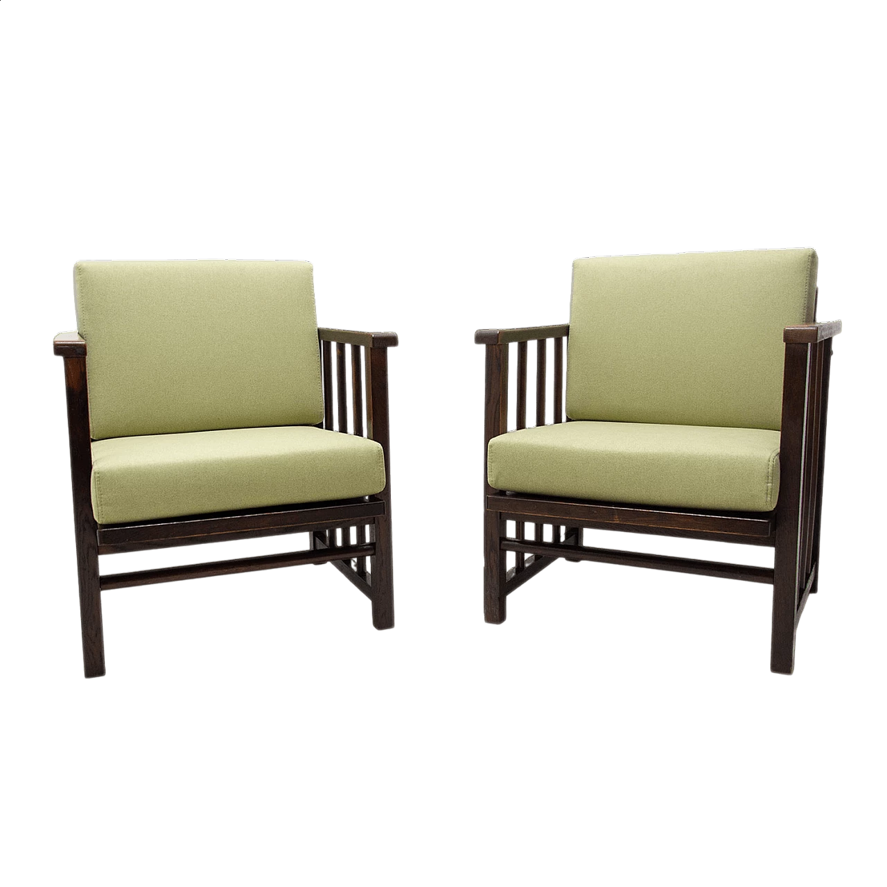Pair of Art Deco armchairs by Jan Vaněk and Jaroslav Grunt, 1930s 28