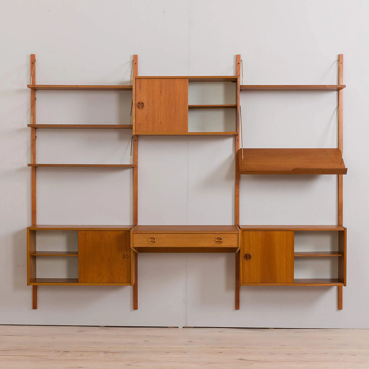 Modular teak bookcase in the style of Poul Cadovius, 1960s 6
