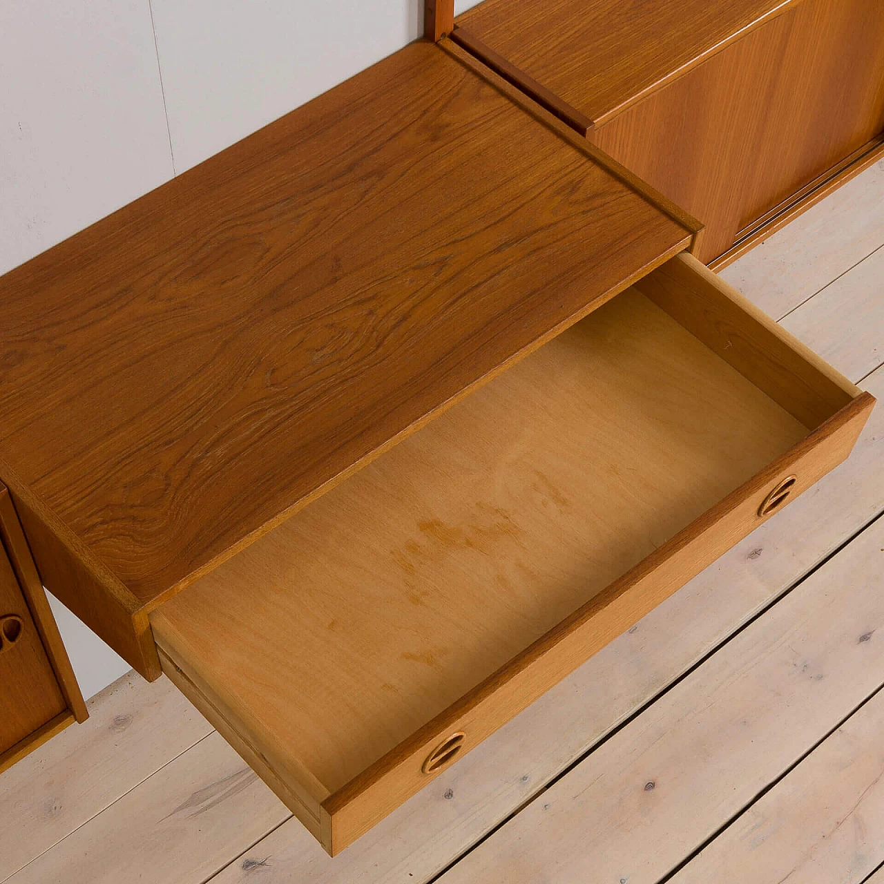 Modular teak bookcase in the style of Poul Cadovius, 1960s 12