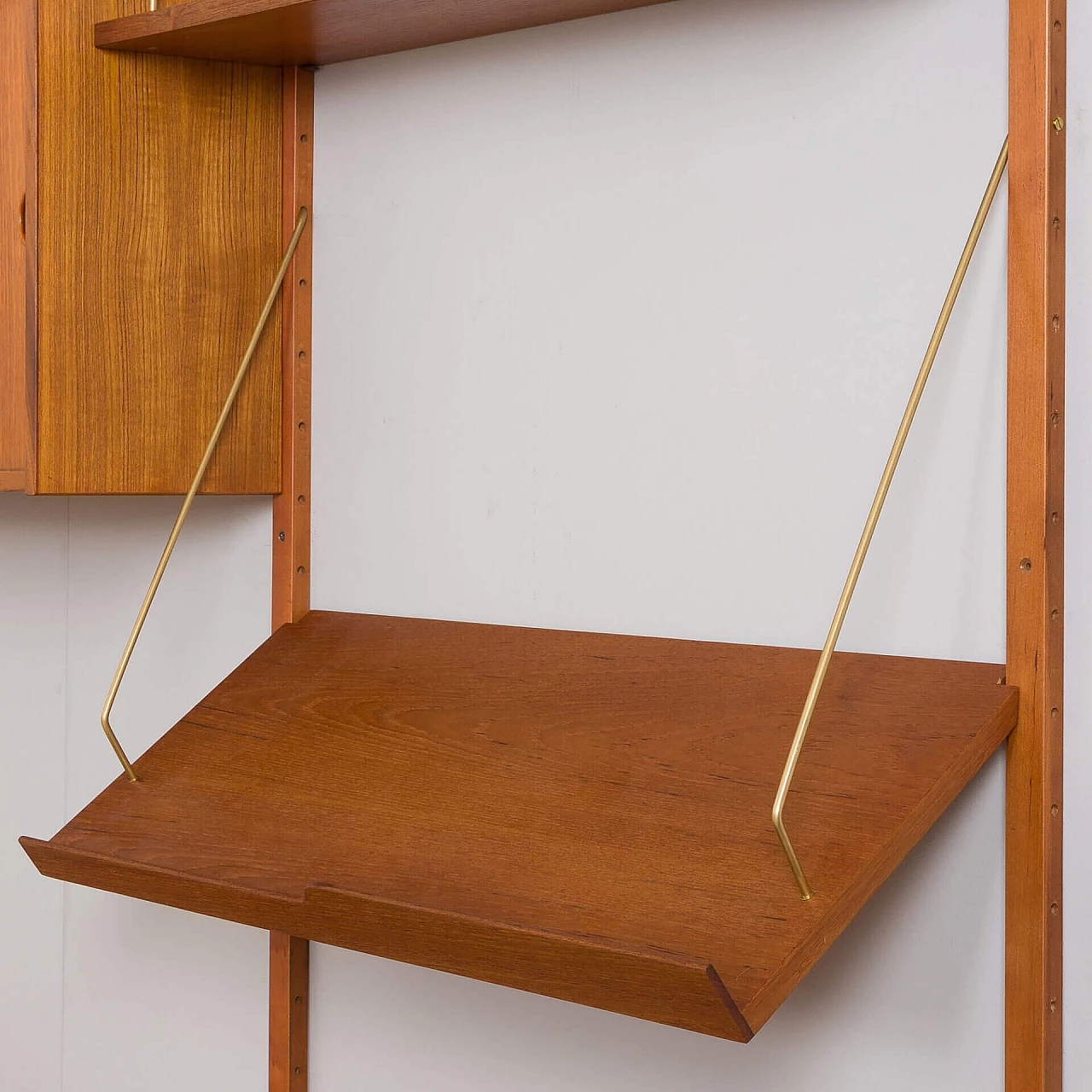Modular teak bookcase in the style of Poul Cadovius, 1960s 14