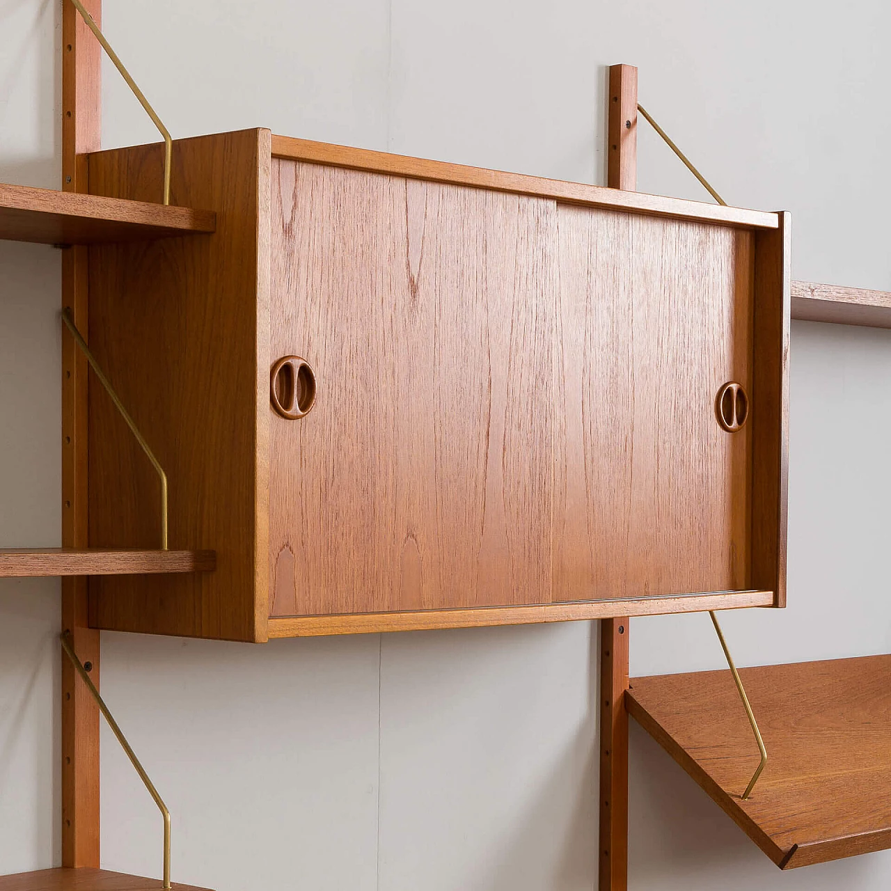 Modular teak bookcase in the style of Poul Cadovius, 1960s 15