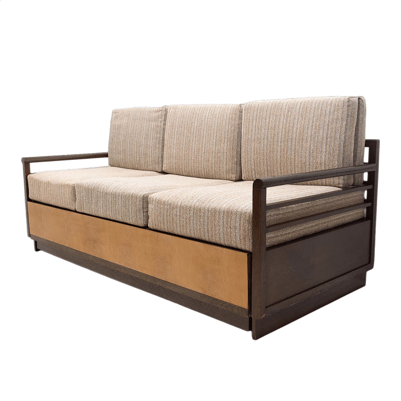 Divano letto pieghevole Art Déco in faggio, anni '30 24