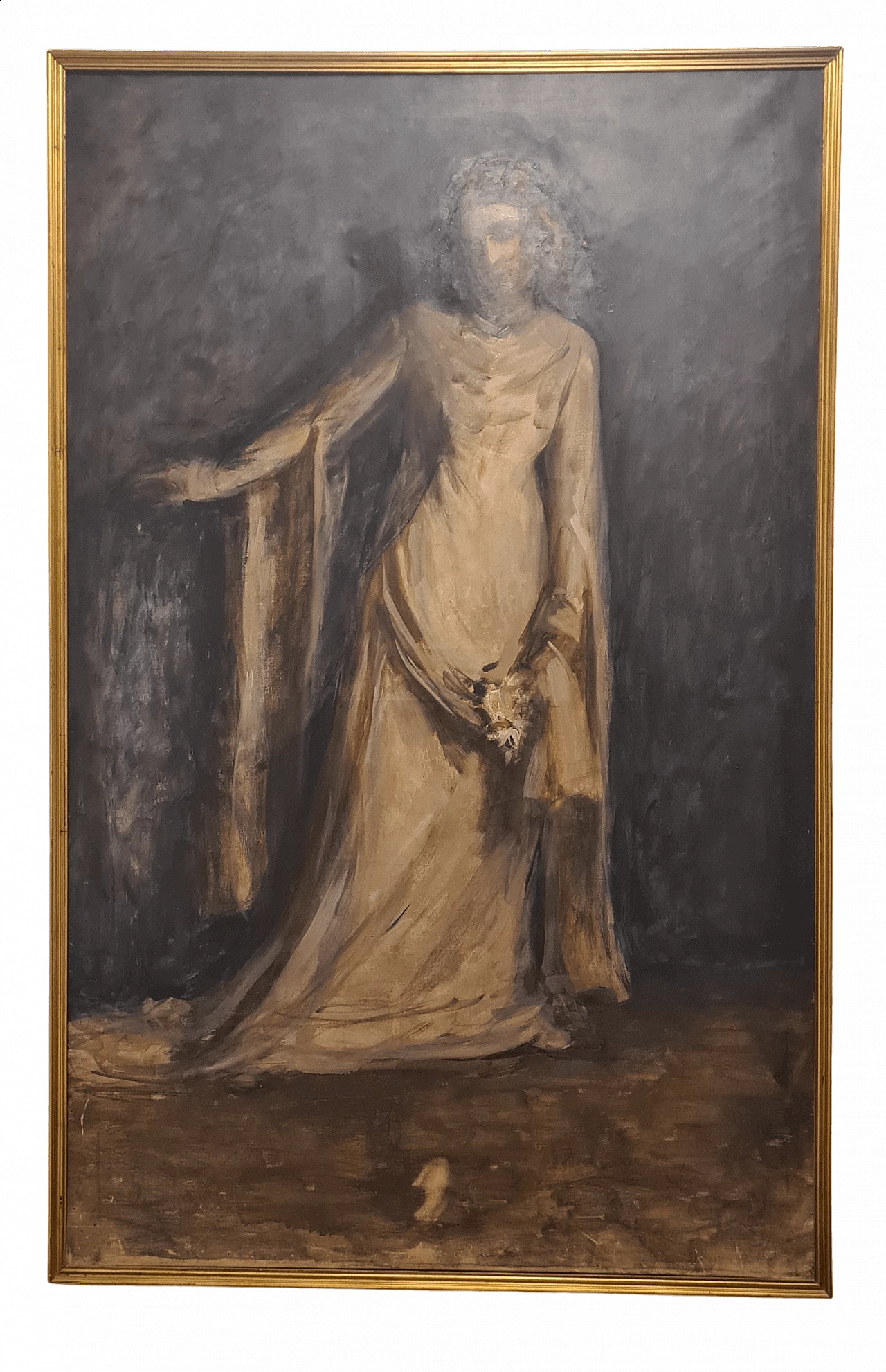 Ernestina Mack Orlandini, female portrait, oil on canvas, early 20th century 15