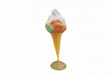 Three-dimensional fibreglass ice cream shaped sign, 1970s
