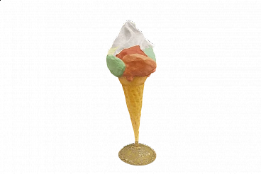 Three-dimensional fibreglass ice cream shaped sign, 1970s
