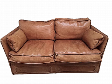 Two-seater leather sofa, 1960s