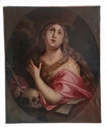 Penitent Magdalene, oil painting on canvas, 18th century