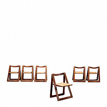 6 Trieste chairs by Aldo Jacober for Bazzani, 1960s