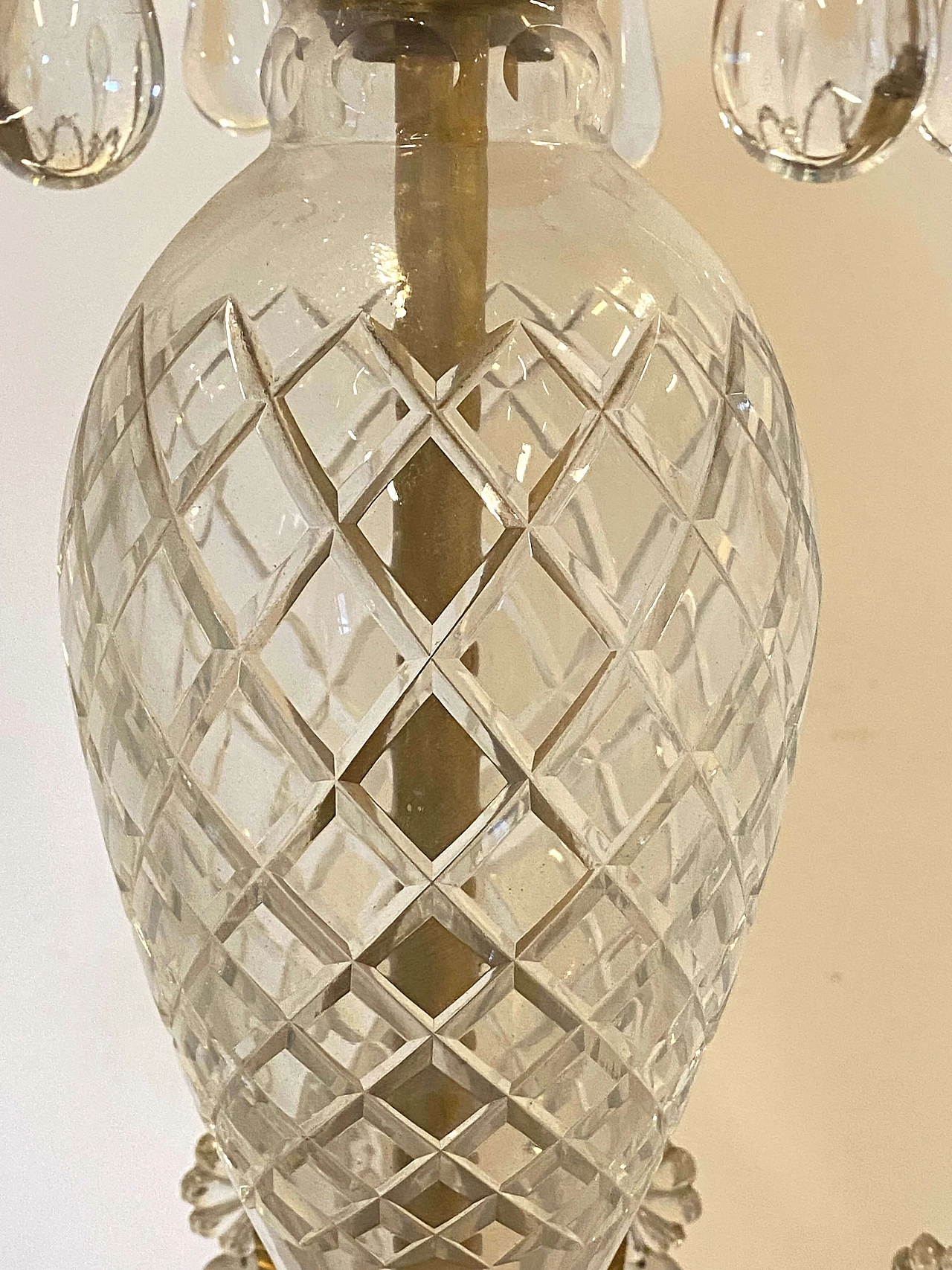 Gilded sheet metal chandelier by Maison Bagues, 1960s 10