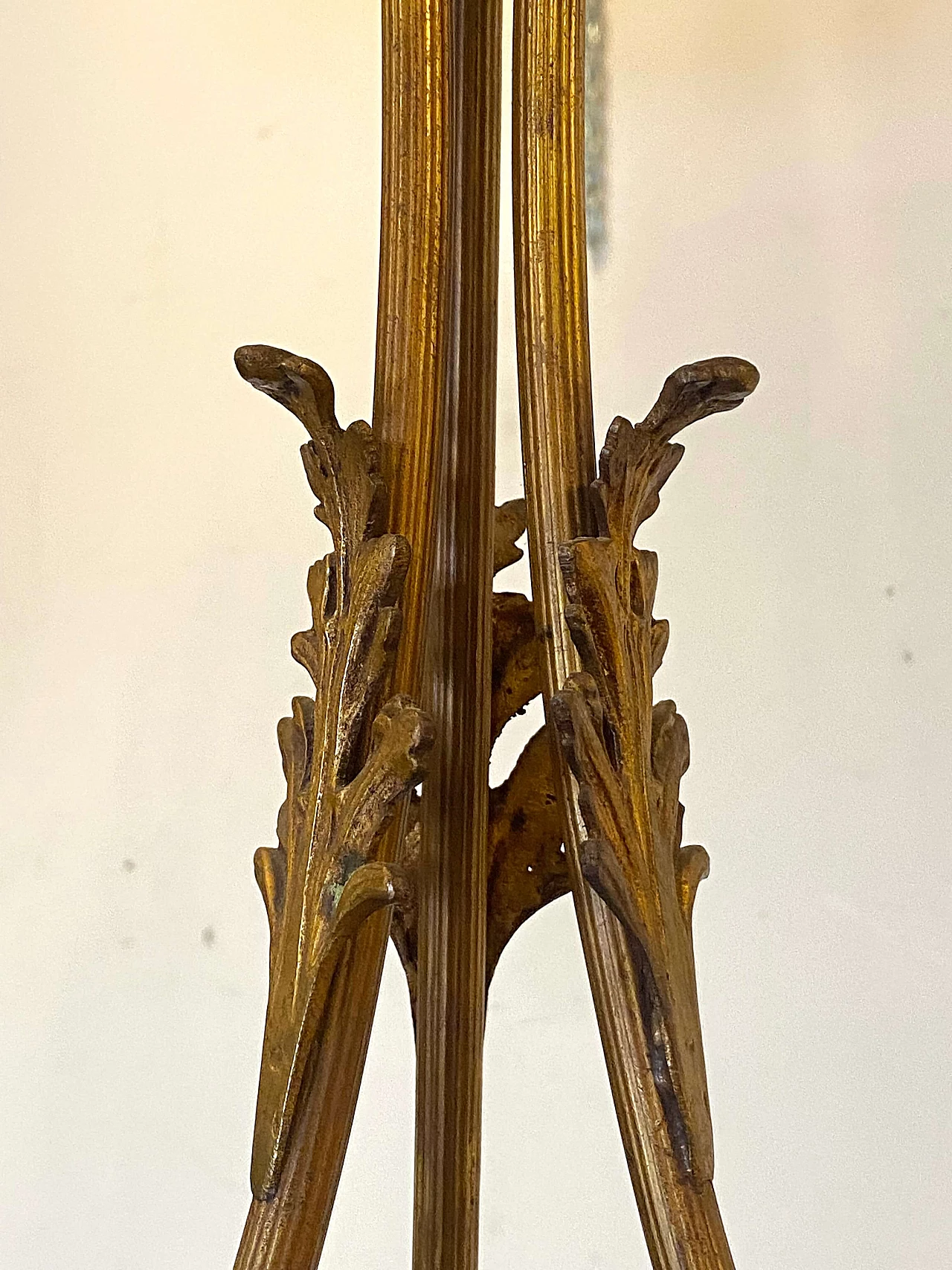 Bronze chandelier with crystal and glass drop, 1960s 3