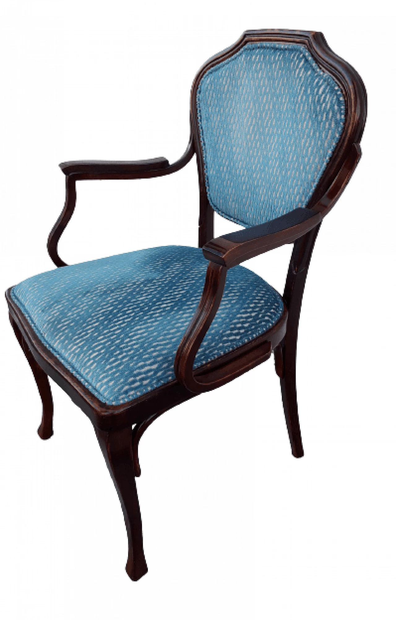 Velvet armchair 303 by Jacop and Josef Kohn, early 20th century 4