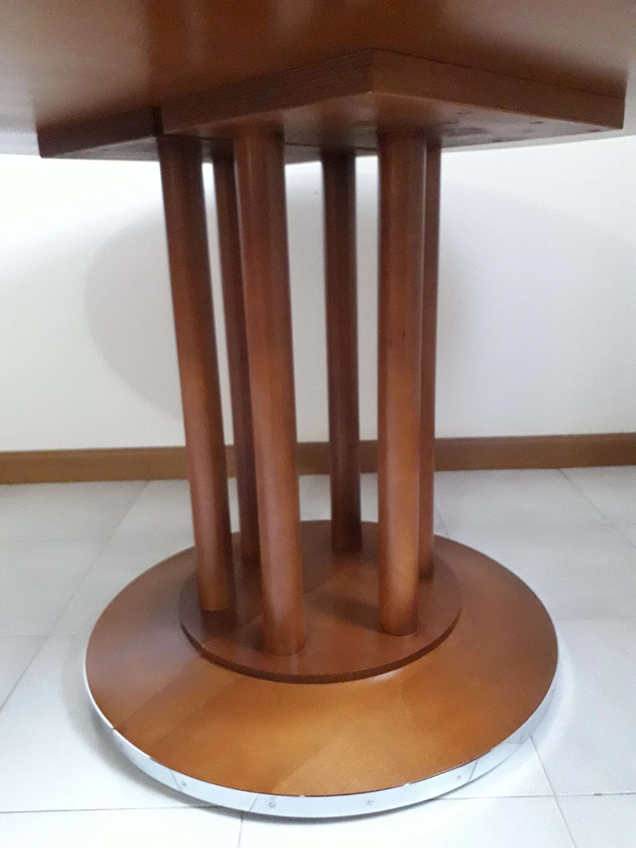 Curved beech round table by Marcel Kammerer for Thonet, 1980s 5