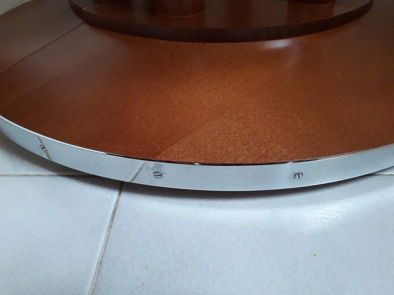 Curved beech round table by Marcel Kammerer for Thonet, 1980s 7