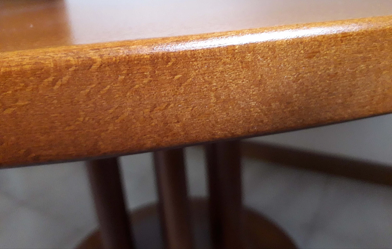 Curved beech round table by Marcel Kammerer for Thonet, 1980s 8