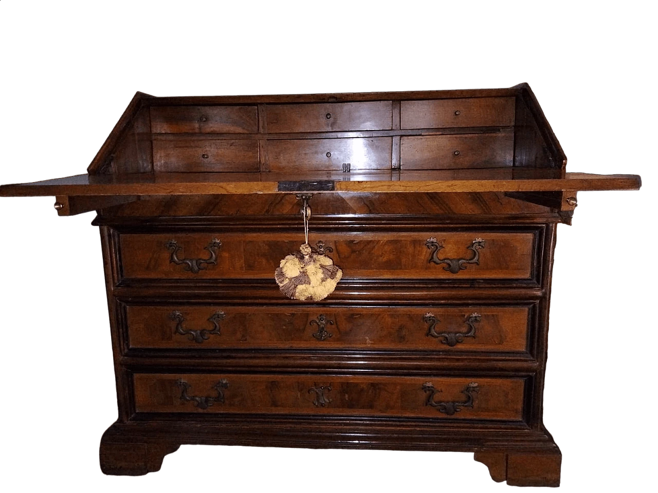 Walnut and briarwood dresser with flap, early 19th century 5