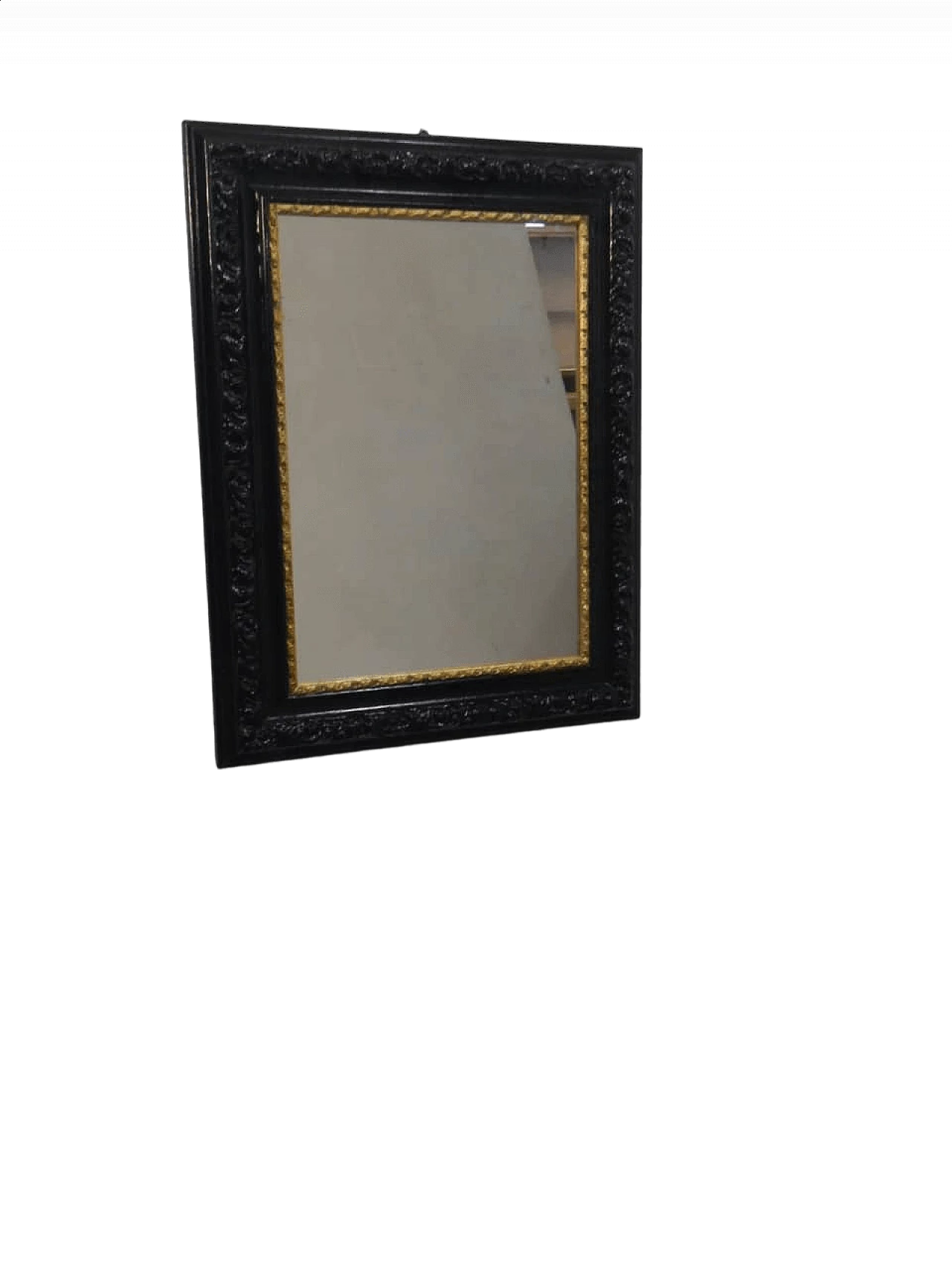 Mirror with stained lime wood frame, 1980s 13