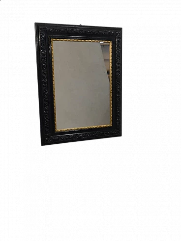 Mirror with stained lime wood frame, 1980s