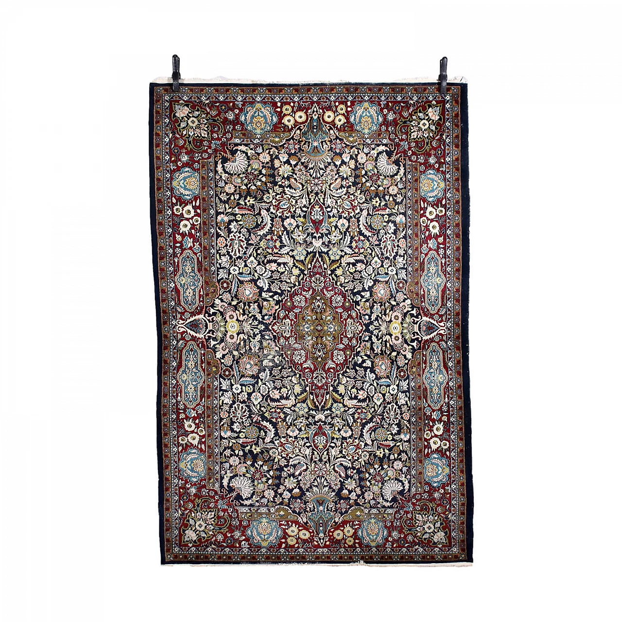 Tappeto Srinagar in cotone, lana e seta, India 1