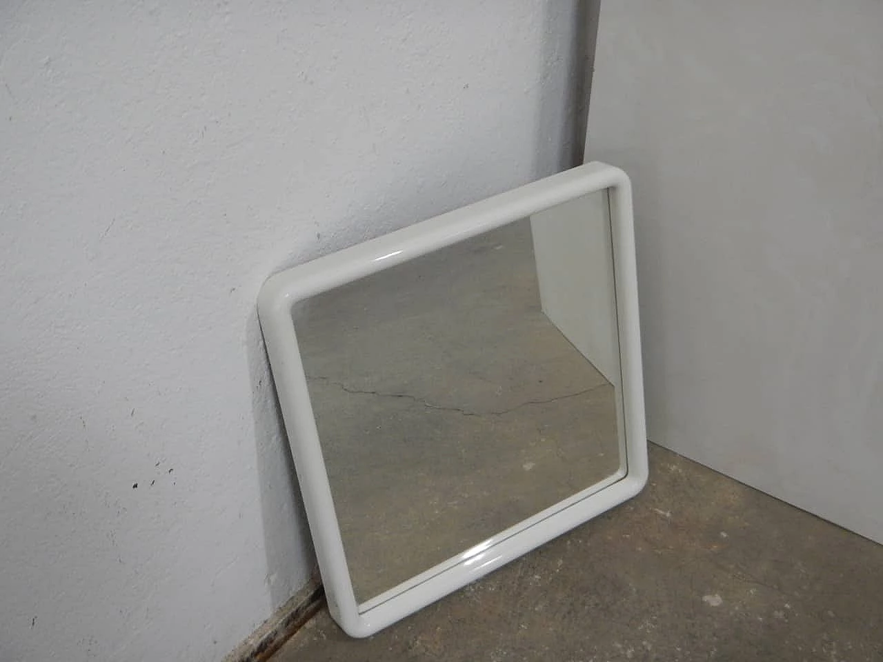 Square mirror with plastic frame, 1970s 1
