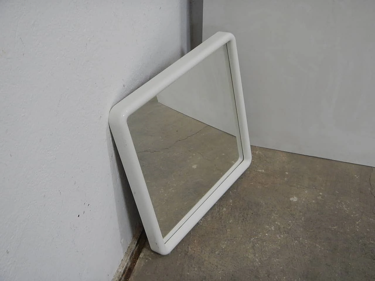 Square mirror with plastic frame, 1970s 2