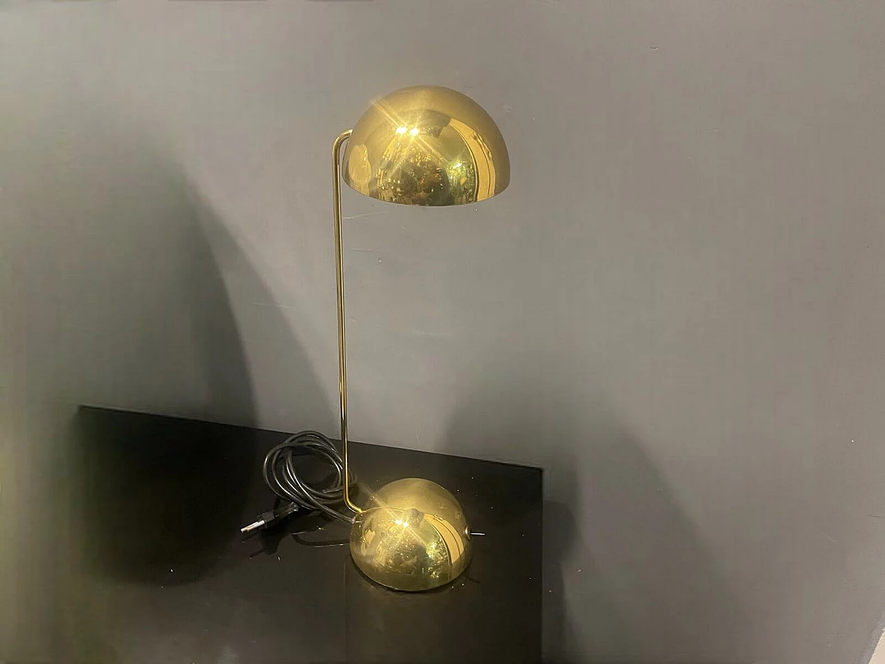 Brass desk lamp by Barbieri & Marianelli for Tronconi, 1980s 4