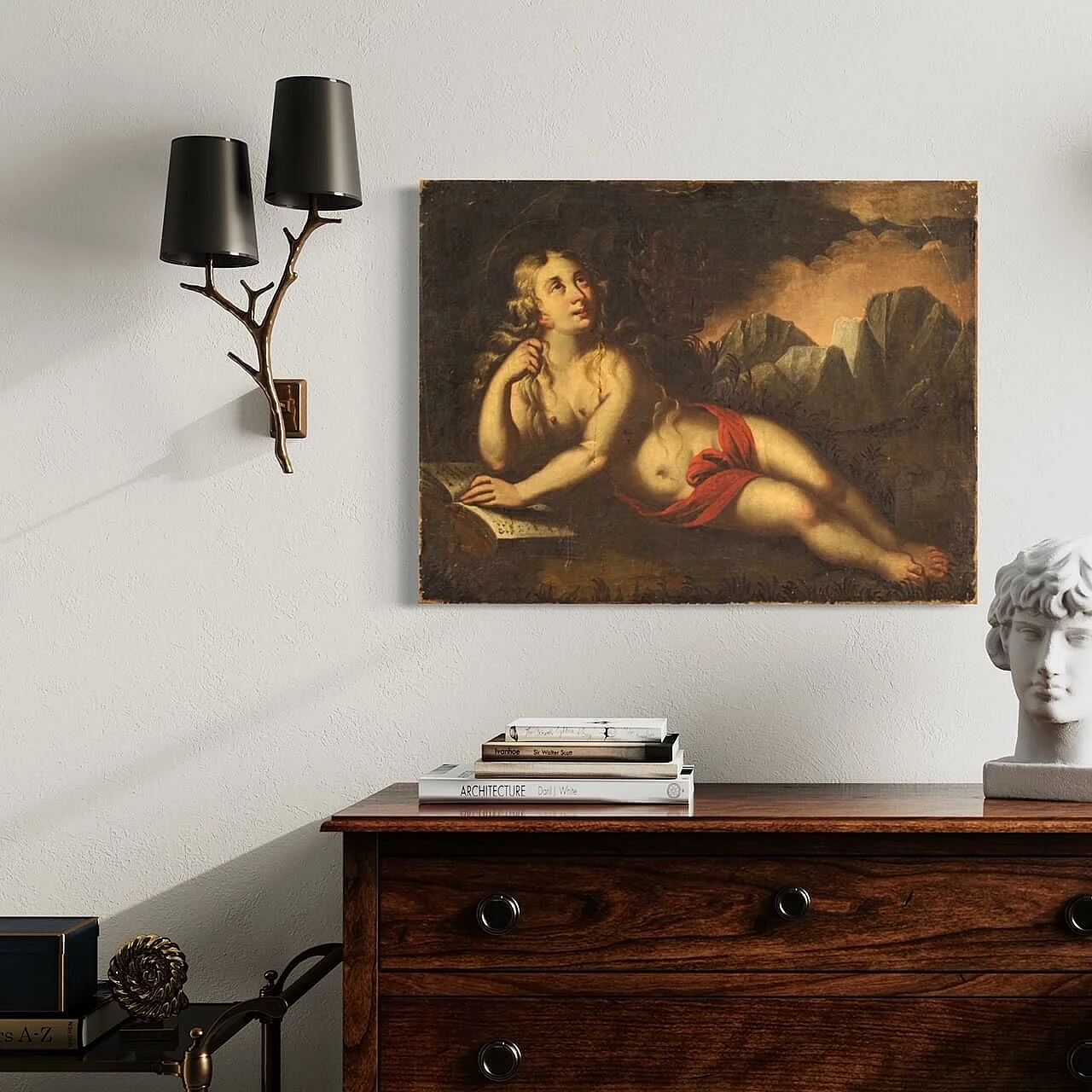 Maria Maddalena, dipinto francese ad olio su tela, '600 1332092