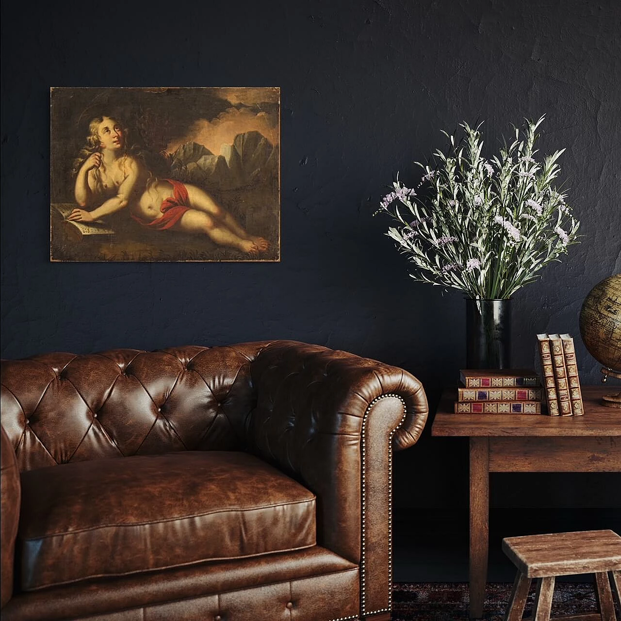 Maria Maddalena, dipinto francese ad olio su tela, '600 1332094