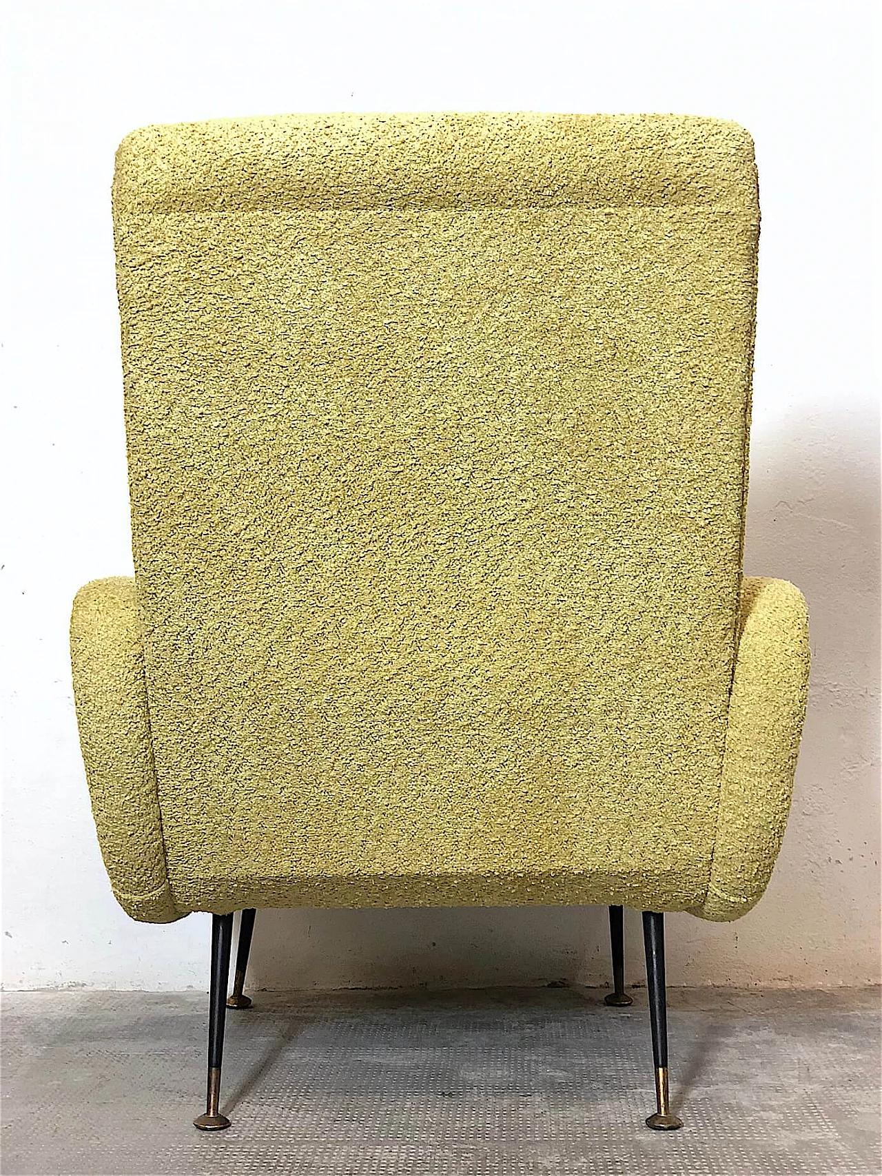Lady yellow Ricciolo armchair by Zanuso, 1950s 10