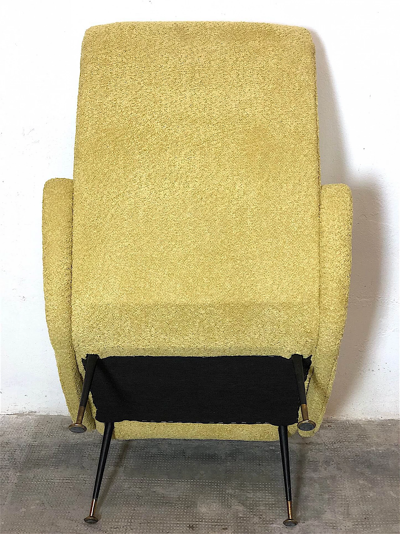Lady yellow Ricciolo armchair by Zanuso, 1950s 11