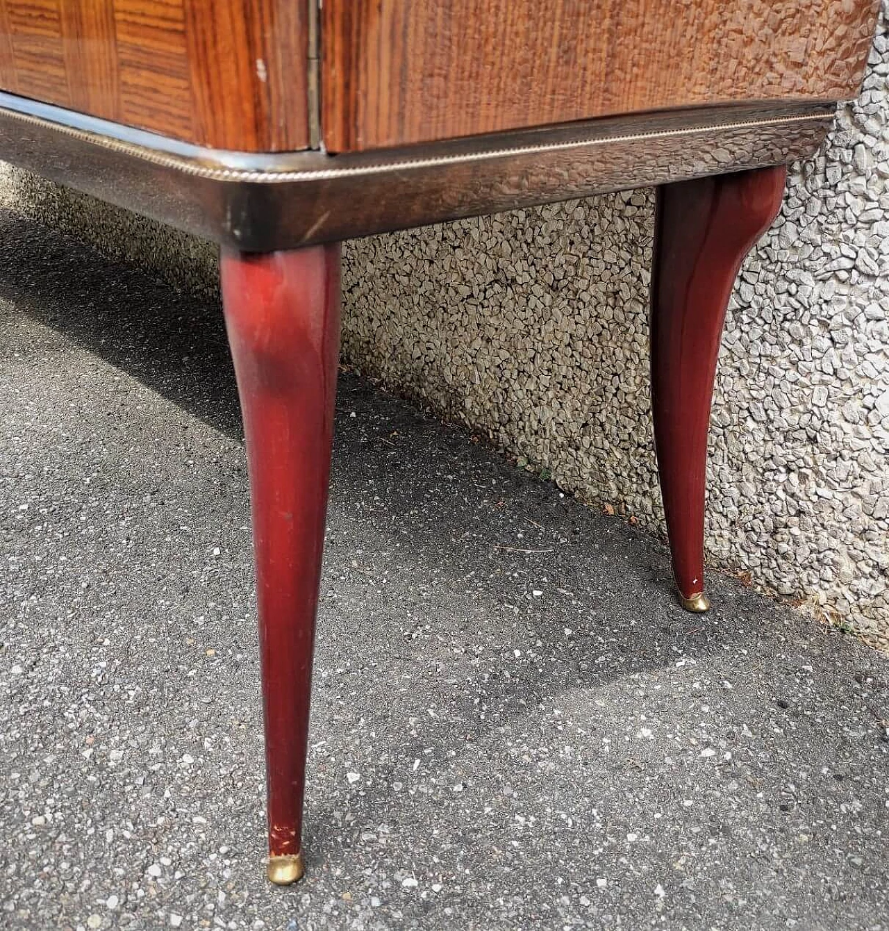 Wooden bar cabinet by Vittorio Dassi for G. Cecchini e C. di Lissone, 1950s 8