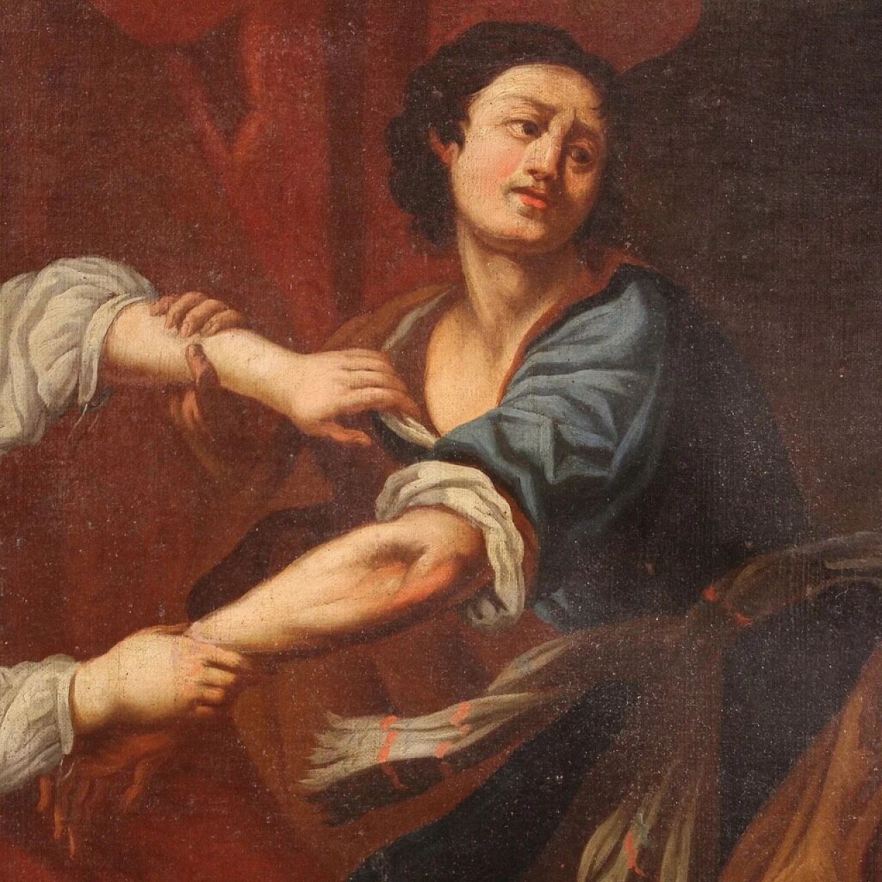 Painting depicting Joseph and Putiphar's wife, oil on canvas, 18th century 5