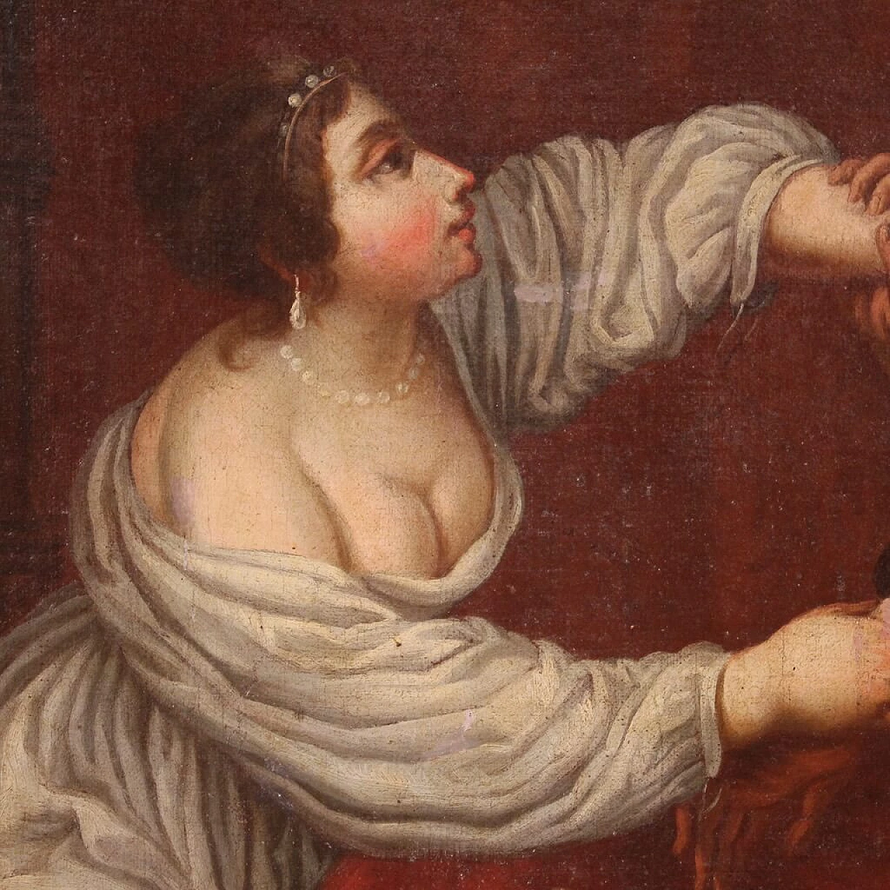 Painting depicting Joseph and Putiphar's wife, oil on canvas, 18th century 6