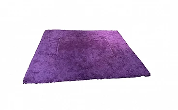 Purple rectangular rug in wool by Tisca, 1970s
