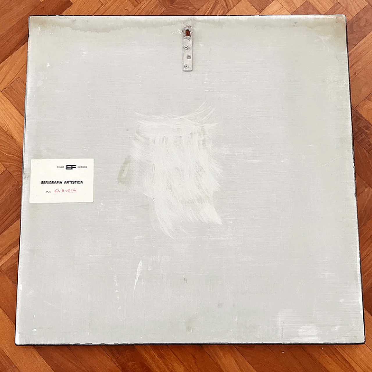 Claudia, white on black silkscreen print by Studio E.F. Viareggio, 1970s 3