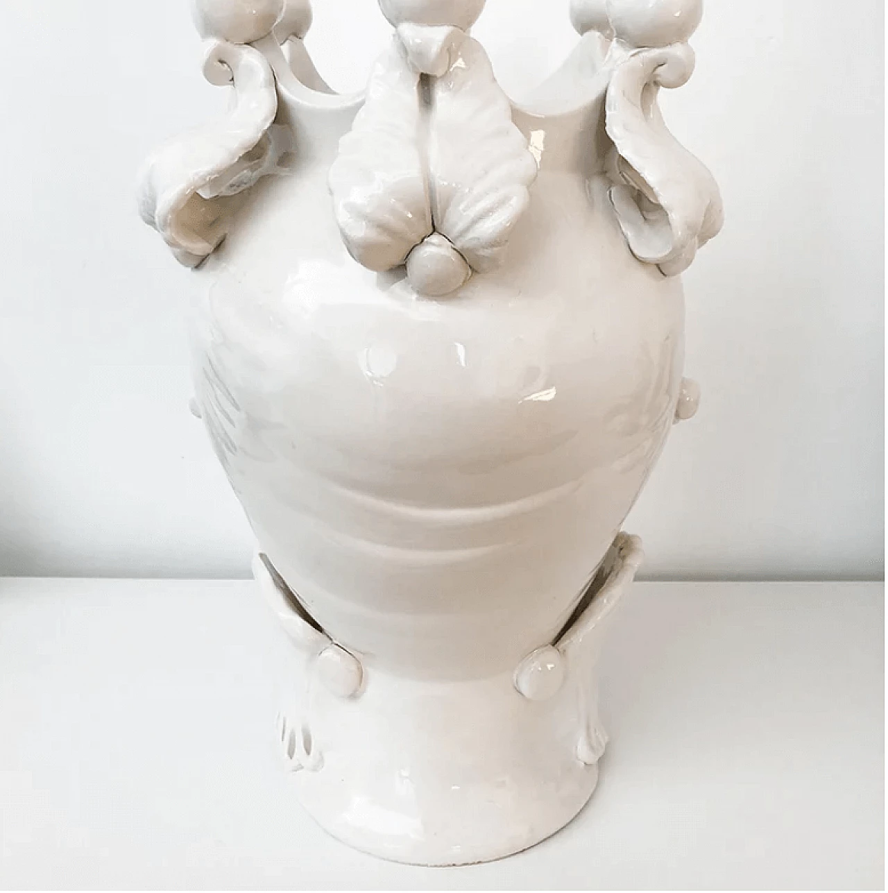 Testa di Moro with black lips, Caltagirone ceramic vase, 2000s 3