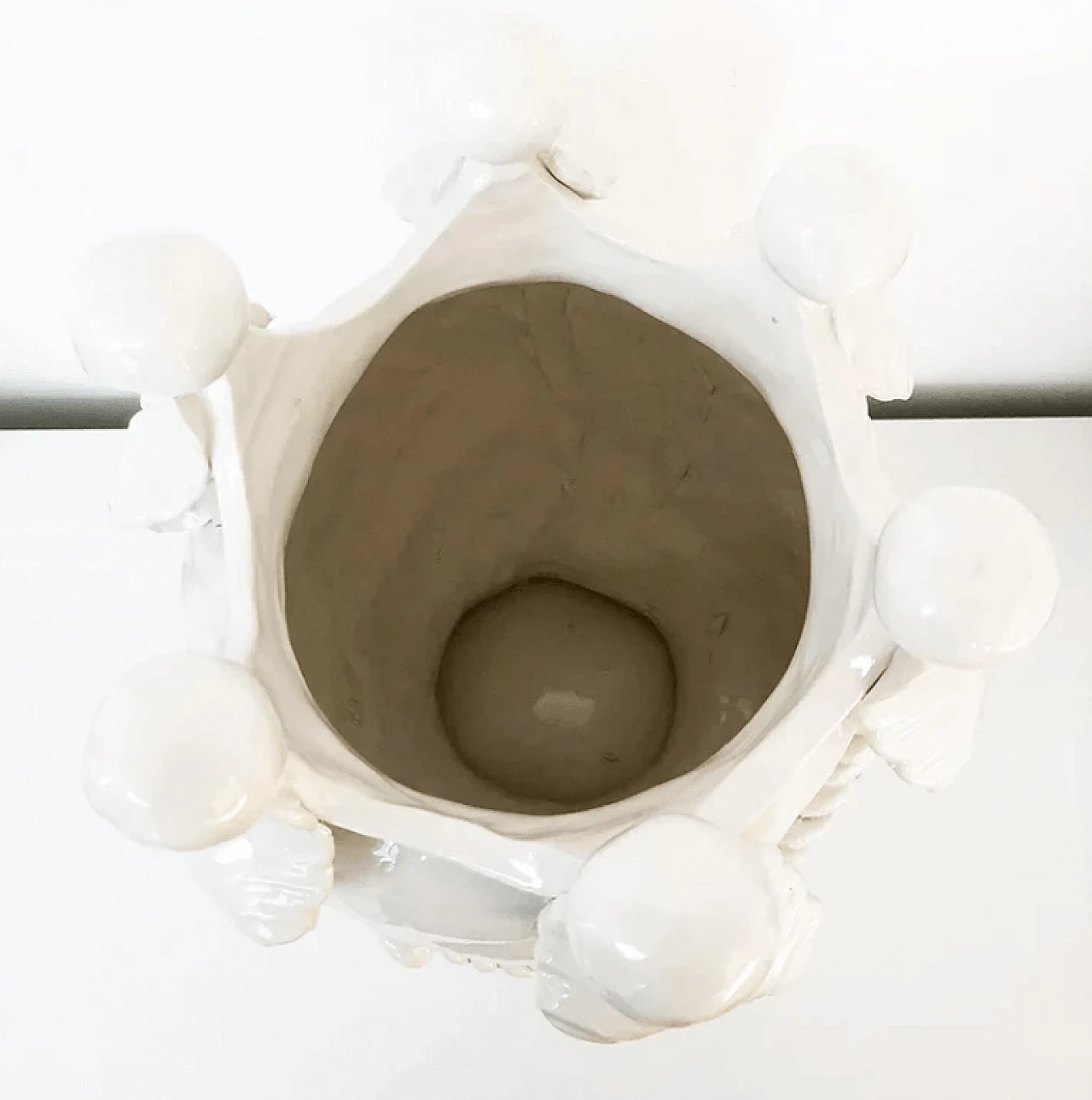 Testa di Moro with black lips, Caltagirone ceramic vase, 2000s 5