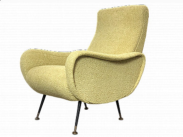 Lady yellow Ricciolo armchair by Zanuso, 1950s