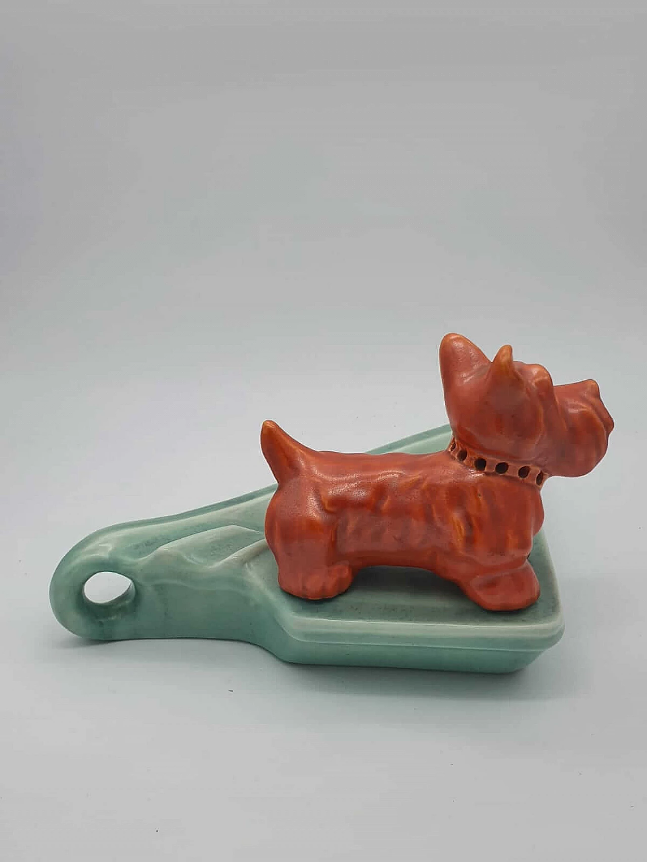 Art Deco cigar case in painted porcelain, 1940s 2