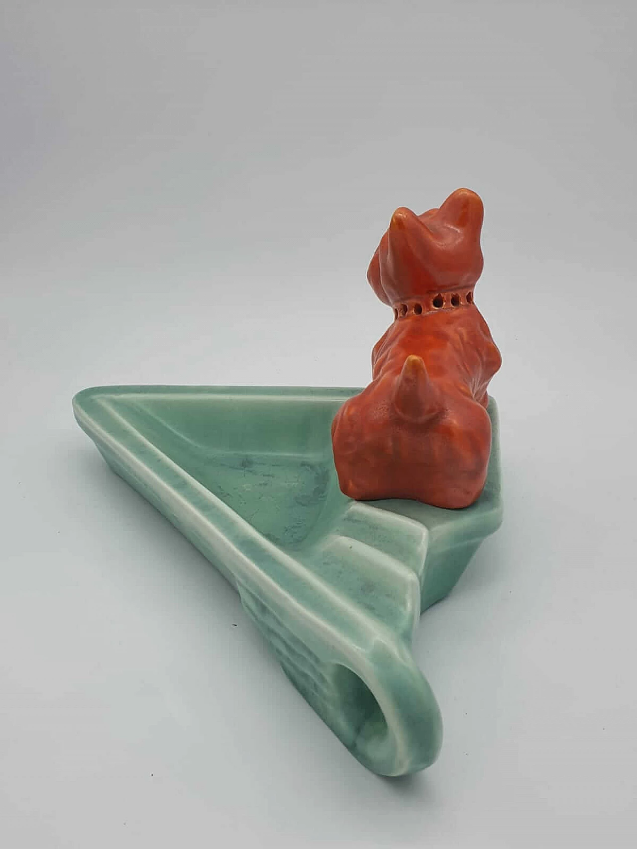 Art Deco cigar case in painted porcelain, 1940s 3