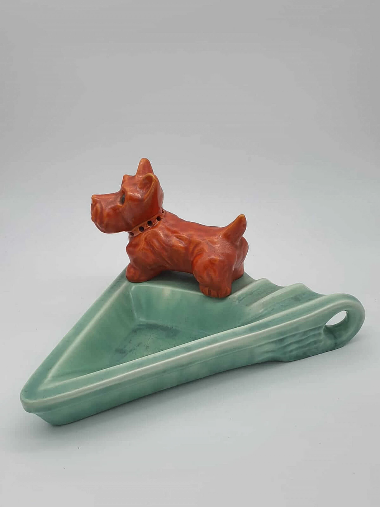 Art Deco cigar case in painted porcelain, 1940s 4